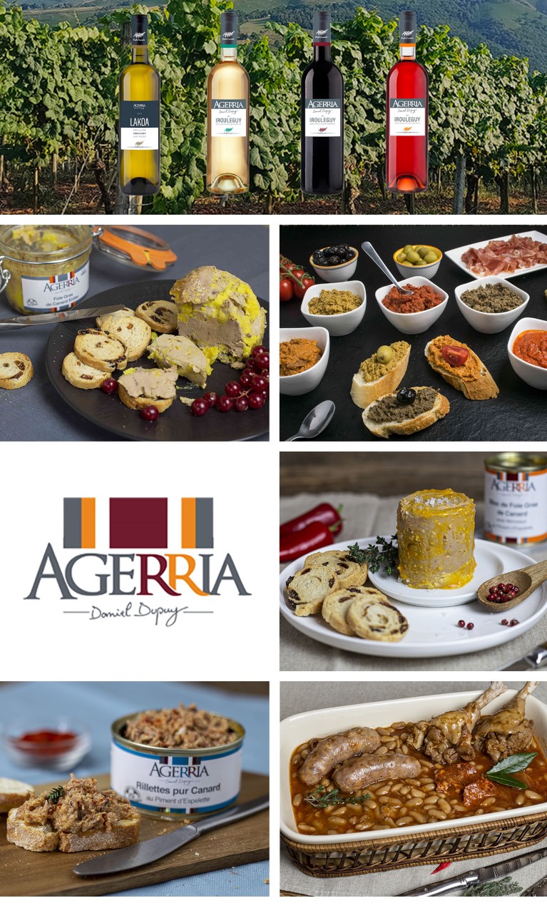 Foie gras de canard et vins d'Irouleguy. Agerria, Pays basque
