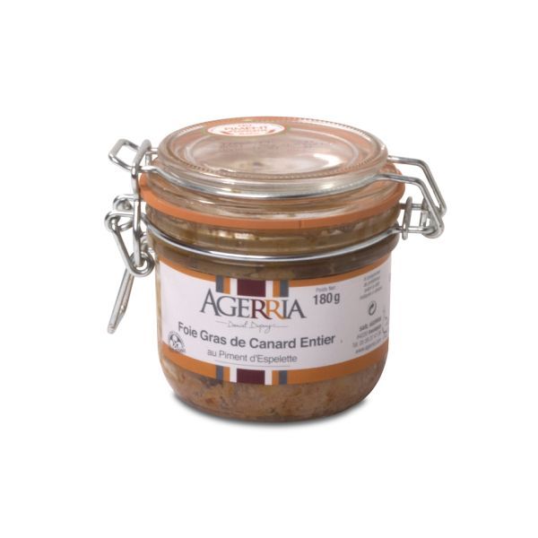 Foie gras de canard entier au piment d'Espelette 180g