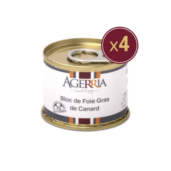 Lot de 4 blocs de Foie Gras de Canard 65g natures