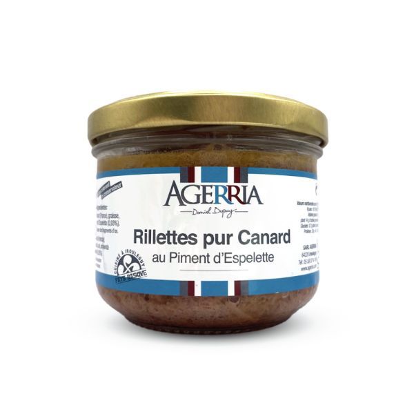 Rillettes de canard au piment d'Espelette