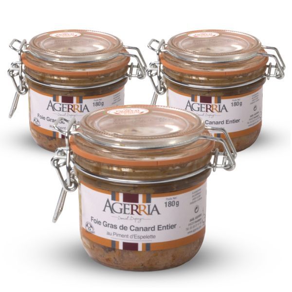 Foie gras entier au piment d'Espelette 180 g - lot de 3