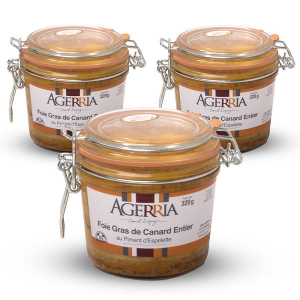 Foie gras entier au piment d'Espelette 320 g - lot de 3