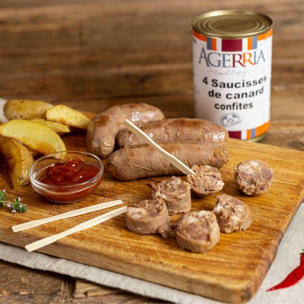 Saucisses de canard confites du Sud-Ouest Saucisses de canard confites