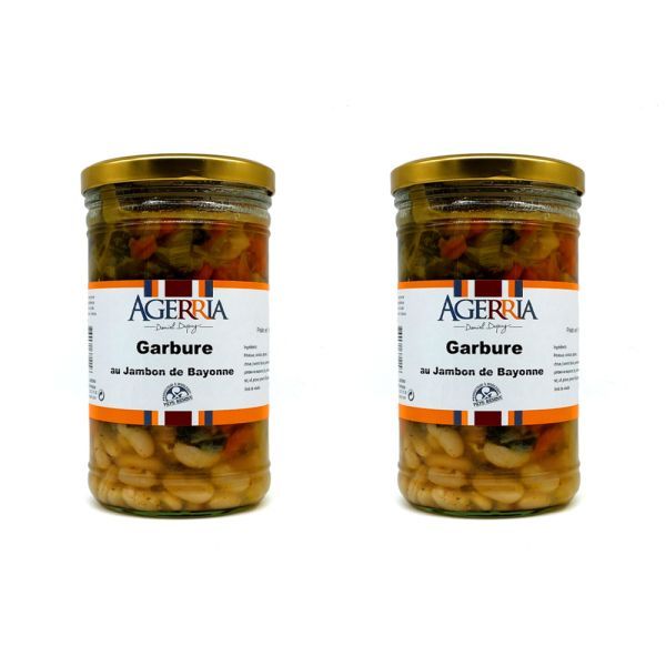 Lot de 2 bocaux de Garbure au jambon de Bayonne Lot de 2 bocaux de Garbure au jambon de Bayonne