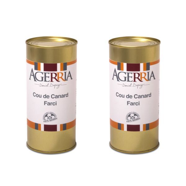 Lot de 2 boîtes de Cou de Canard Farci au Foie Gras Lot de 2 boîtes de Cou de Canard Farci au Foie Gras
