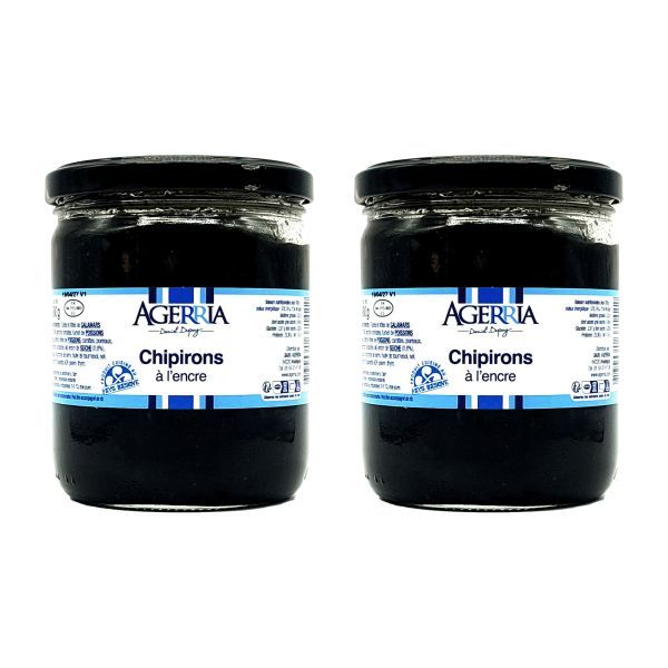 Lot de 2 bocaux de Chipirons à l'encre Lot de 2 bocaux de Chipirons à l'encre