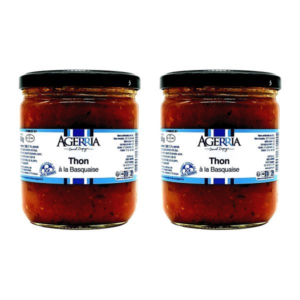 Lot de 2 bocaux de Thon à la basquaise Lot de 2 bocaux de Thon à la basquaise