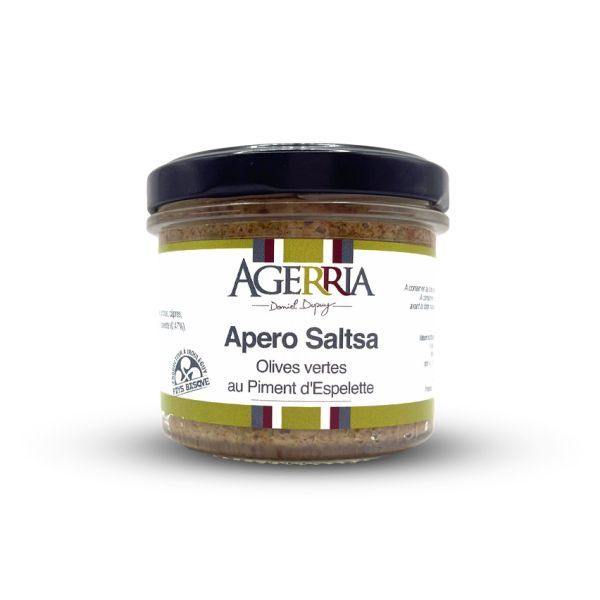 Apero Saltsa Olives Vertes au Piment d'Espelette Apero Saltsa Olives Vertes au Piment d'Espelette